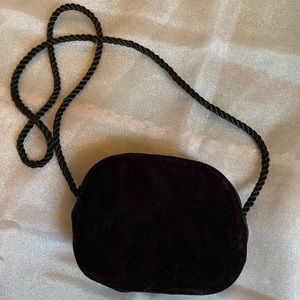 2 small Velvet purses----1 black, 1 burgundy--never used
